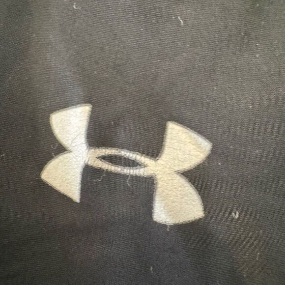 Under Armour Mens Activewear Shorts Black Small Logo Sz Large Loose Fit - Picture 3 of 9